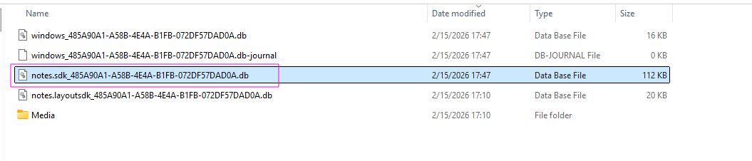 OneNote Sticky Notes database path in Procmon